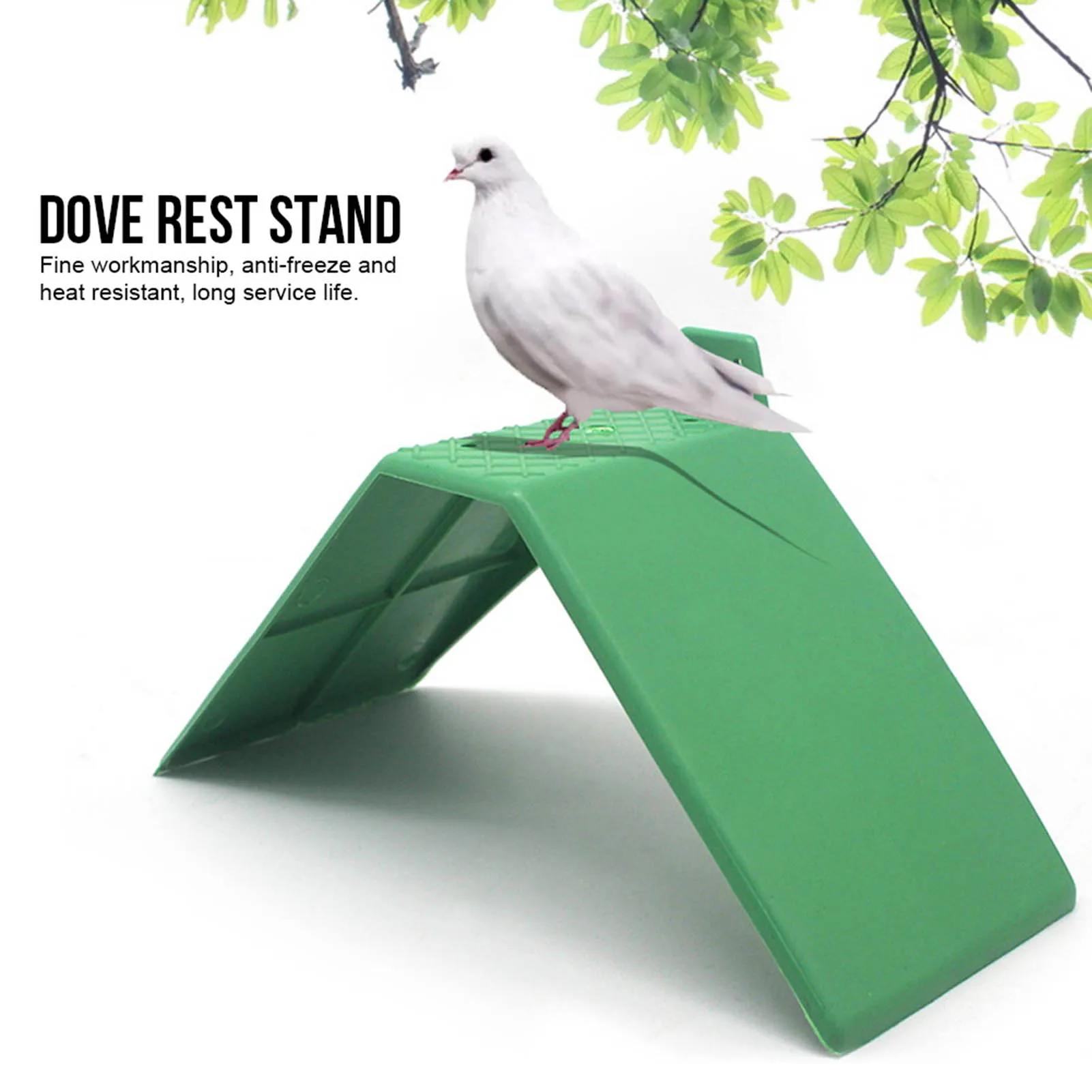 10Pcs Plastic Small Green Anti-skid Design Dove Rest Stand Pigeon Perches Roost Frame Bird Supplies