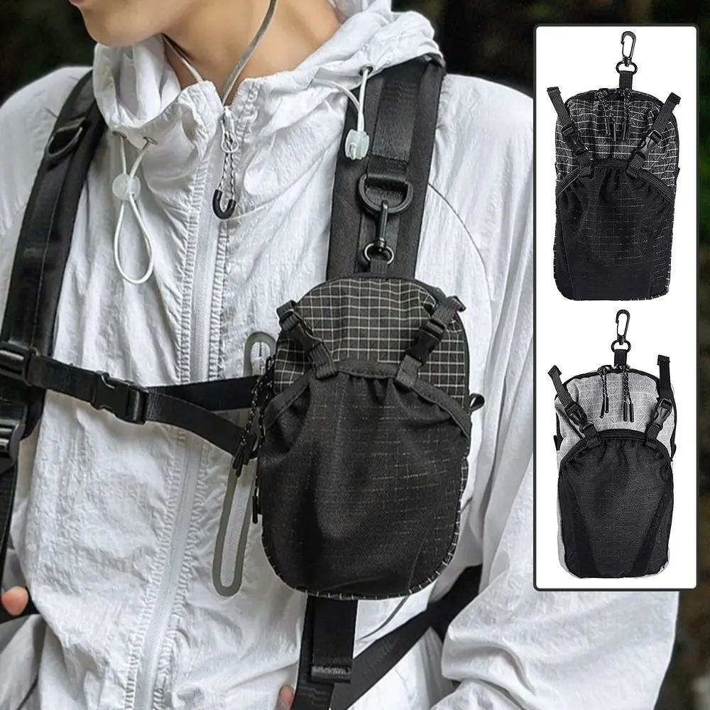 

Fashion Nylon Crossbody Phone Bag Ultralight Large Capacity Camping Storage Bag Multi-Function Portable Chest Bag