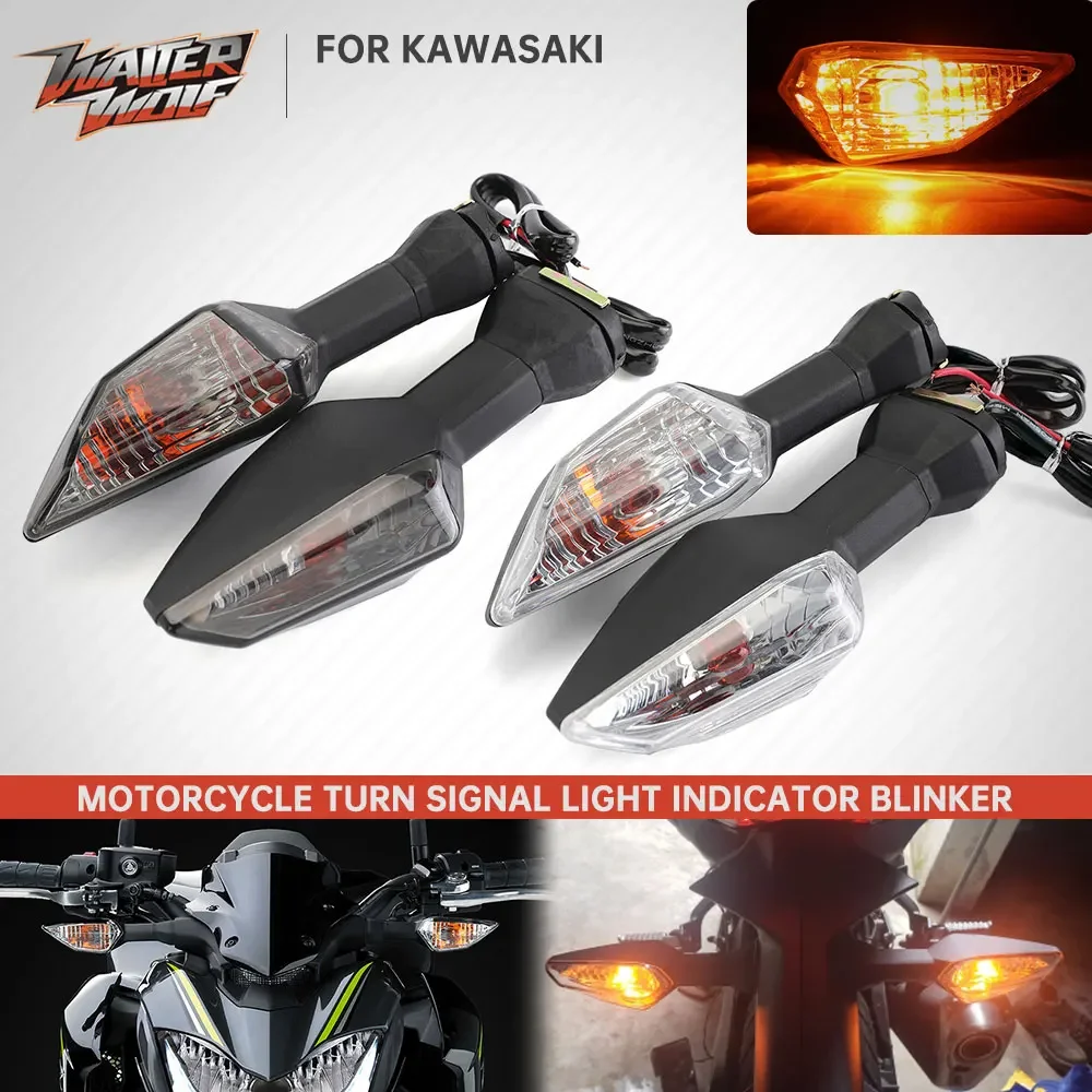 Front Rear Turn Signal Light For KAWASAKI ZX6R ZX10R NINJA 250 300 400 650 1000 Z1000SX Motorcycle Flasher Blinker Lamp NINJA650