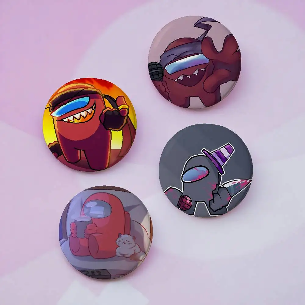 Are You The I-Impostor Anime Brooches Stylish Ornament Pins Exquisite Round Badge Bag Accessories Jewelry Gifts