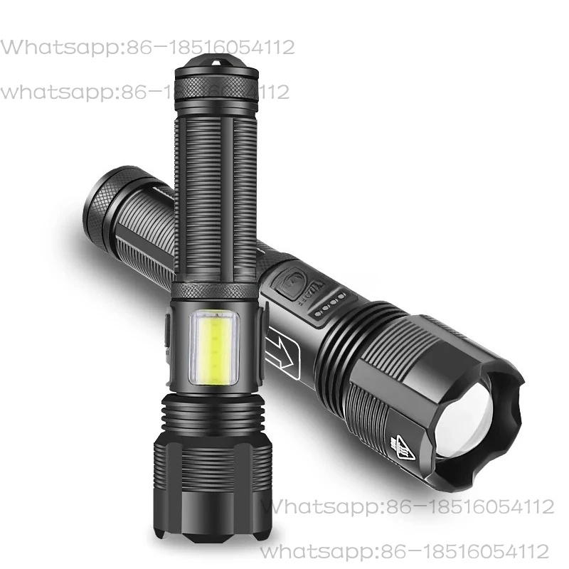 

Factory Wholesale Outdoor Lighting High Power LED Flashlight Zoomable Handheld Waterproof Torches Long Range for Camping Hiking