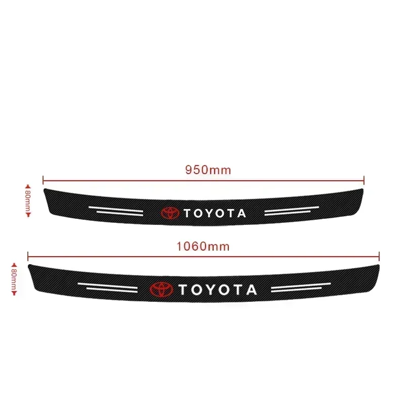 مانع صدمات خلفي للسيارة تحميل حافة ألياف الكربون فيلم حامي ملصقات لتويوتا برادو Rav4 يارس هايلكس بريوس أفينسيس كورولا كامري