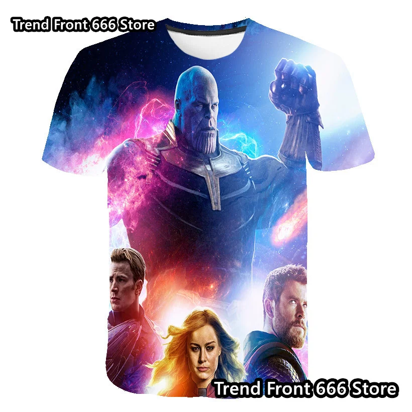 Summer Marvel Superhero Kids Mens Family Look The Avengers t shirt 3D Prited T shirts Boys Short Sleeve Cos Parent-child outfit