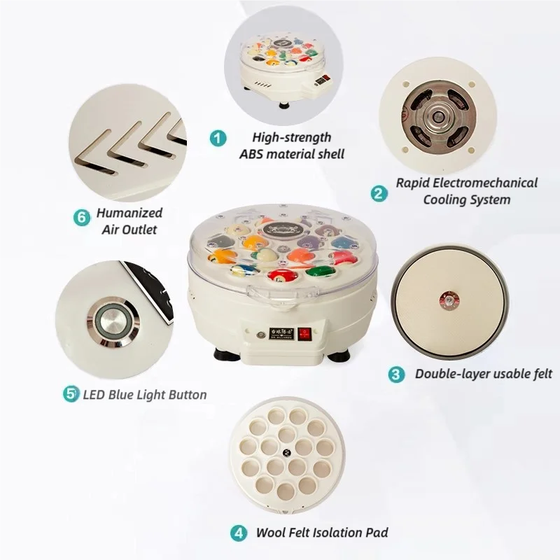 16 Pcs Nine Ball 22 Pcs Snooker 220v Automatic Billiard Ball Cleaner Machine