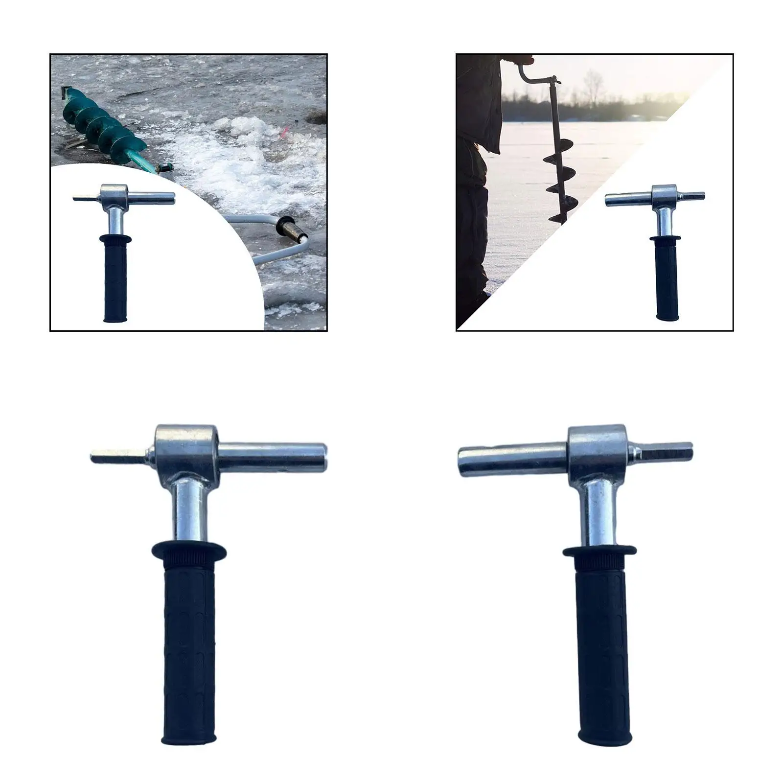 Adaptador de taladro de barrena de hielo, accesorio de taladro, taladro ligero de anclajes para casa de hielo