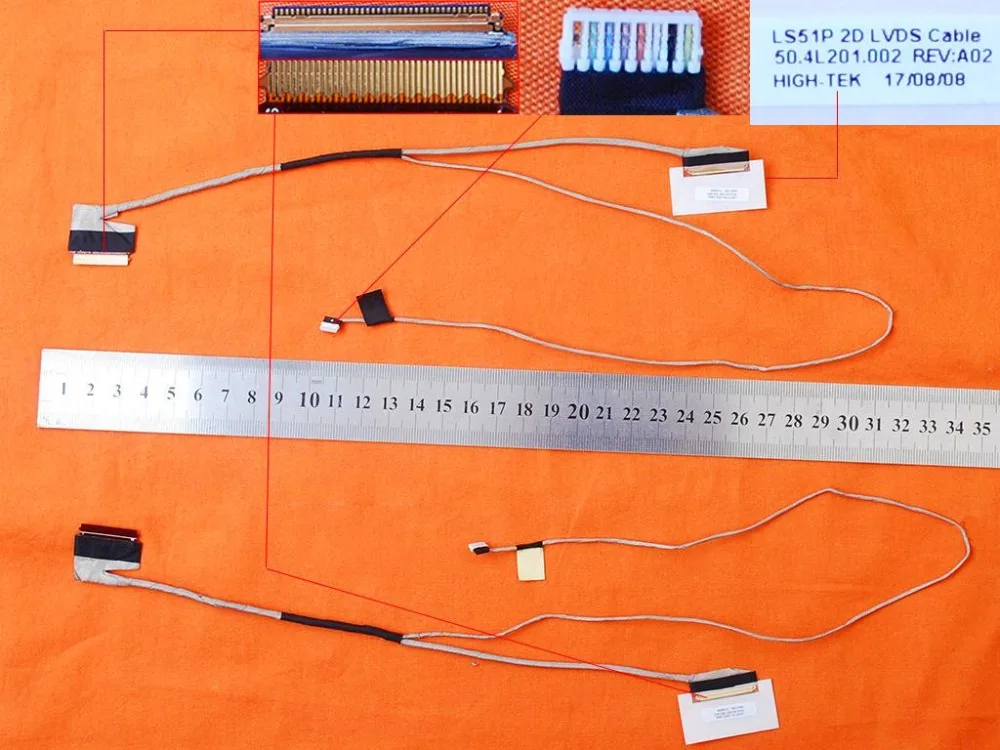 

New LCD LED Video Flex Cable For Lenovo Ideapad S510P LS51P Without Touch PN: 50.4L201.031 50.4L201.002 Notebook LED LVDS