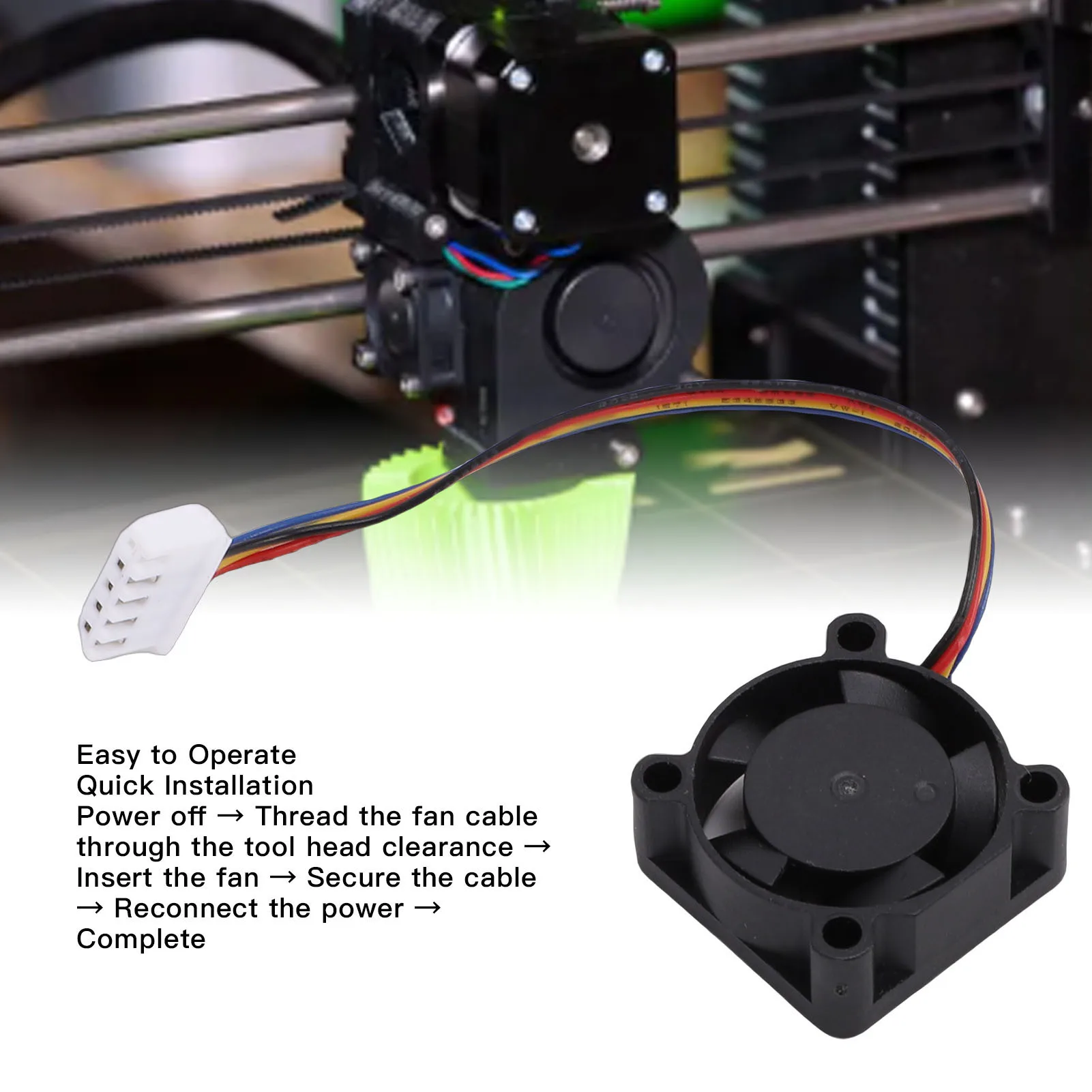 3D 프린터 냉각 팬 3D 프린터 냉각 팬 교체용 A1 A1 미니 3D 프린터 2510 더블 볼 베어링 핫엔드 냉각 팬