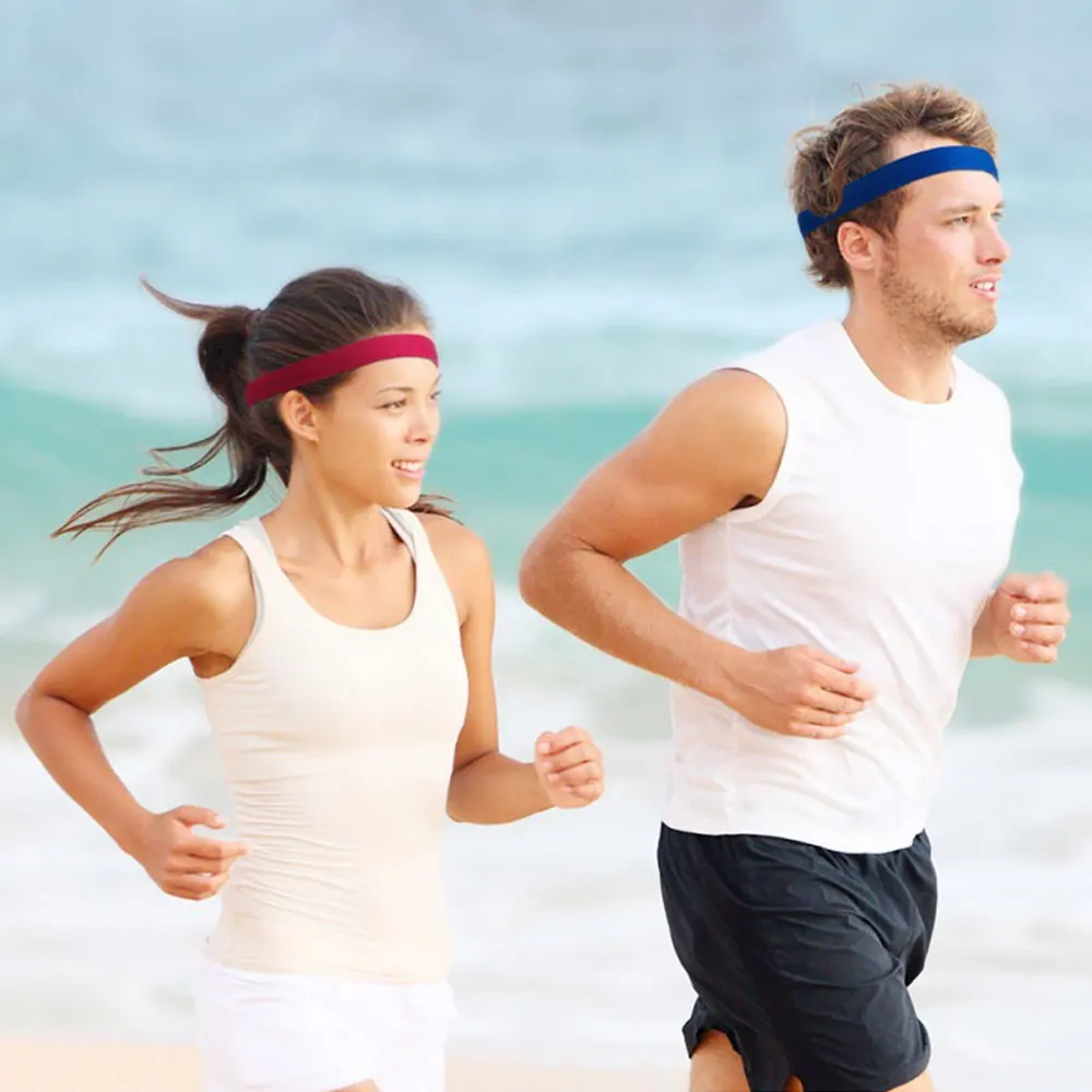 Diadema deportiva para hombre y mujer, bandas para el pelo para el sudor, protección para la frente, correr, Fitness, Yoga, tenis, banda elástica