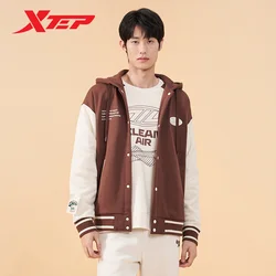 Xtep Knitting Hooded Sweater For Men And Women 2023 Winter Comfortable Unisex Coat Fashion Street Style Couples Top 977427940779