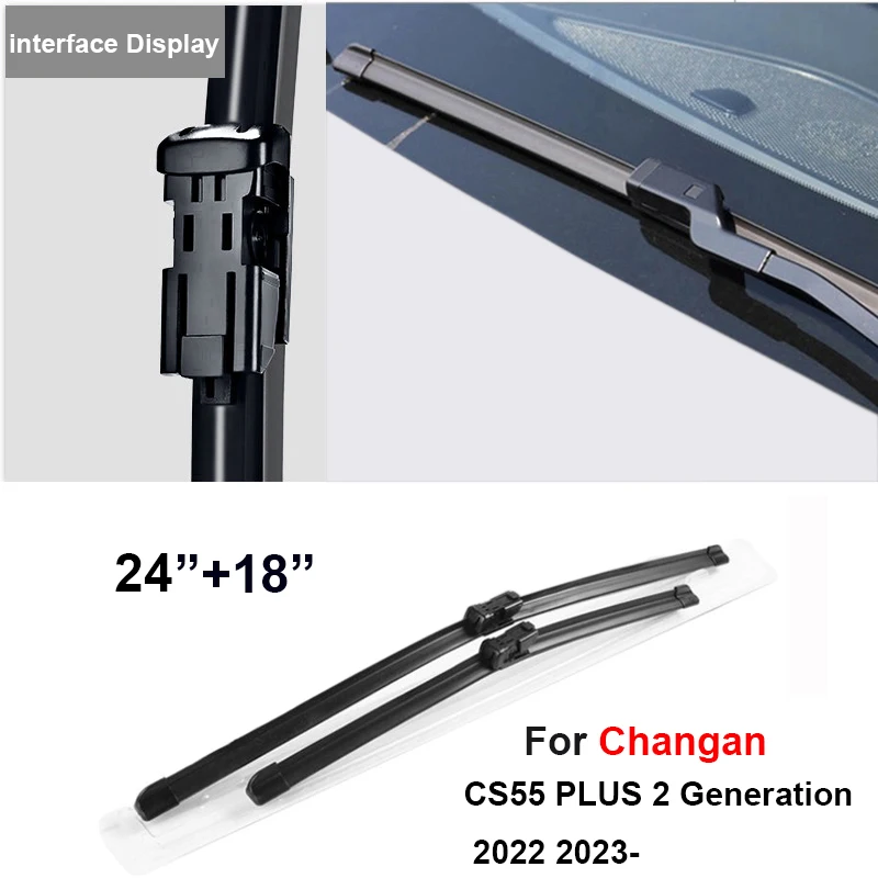 TONLINKER Wiper Blades For Changan CS55 PLUS 1.5AMT 2022 2023 Car Accessories Front Windscreen Wiper Blade Brushes Cutter Goods