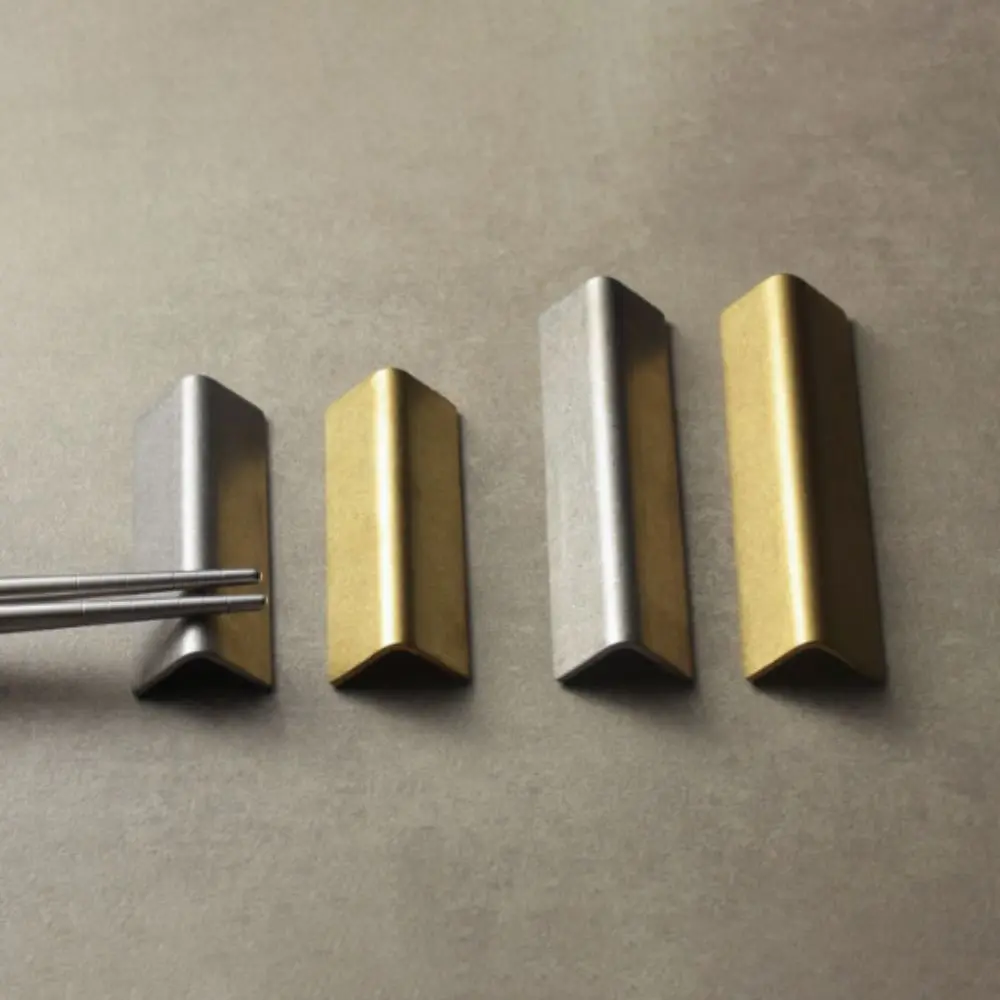 Multi-functional Industrial Style 304 Stainless Steel Chopstick Rest Matte Retro Spoon Rack Triangular Chopstick Holder Hotel