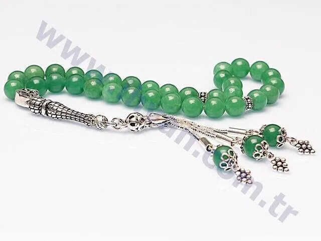 IQRAH Aventurine Stone Rosary (925 SETTING SILVER)