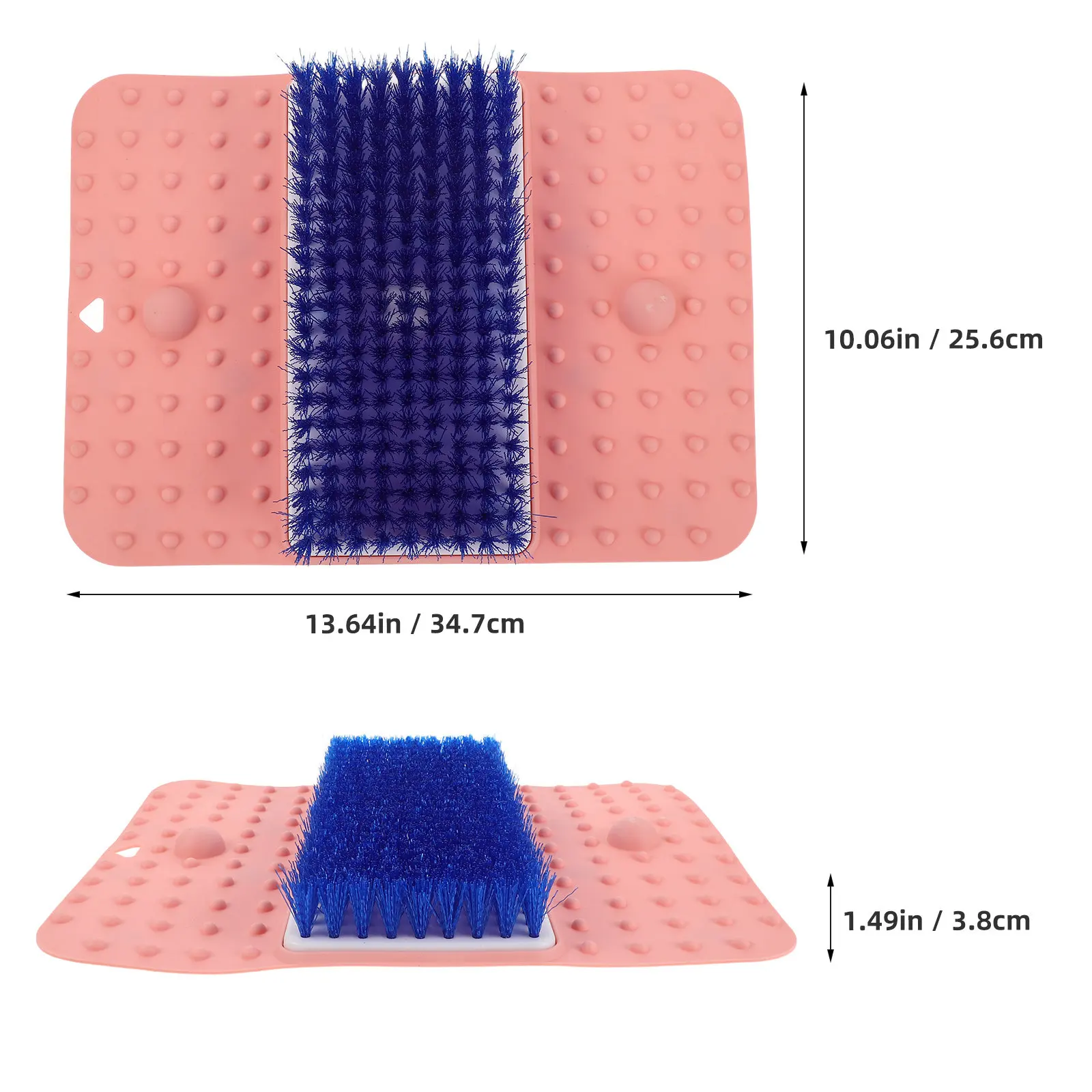 Shower Foot Scrubber Mat with Suction Cups Non Slip Exfoliating Acupoint Massage Pad for Dead Skin Removal Spa Bath Relaxation