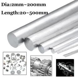 10pcs~1pcs 6061 High Quality Aluminum Solids Rod Round Bar Diameter 2mm~200mm Length 50mm 100mm 150mm 200mm 300mm 500mm