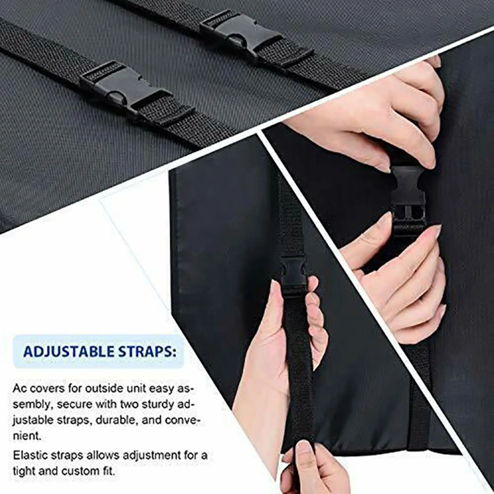 Outdoor Air Conditioner Cover for Window Units, Cover for Outside,Heavy Duty , Bottom Covered with Straps