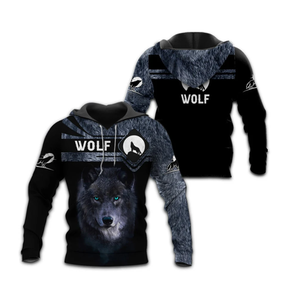 

New 3D Printed Animal Wolf Hoodie Hoodie Men's Casual Fashion Animal Hoodie Four Seasons Men's Fashion Clothing 2024