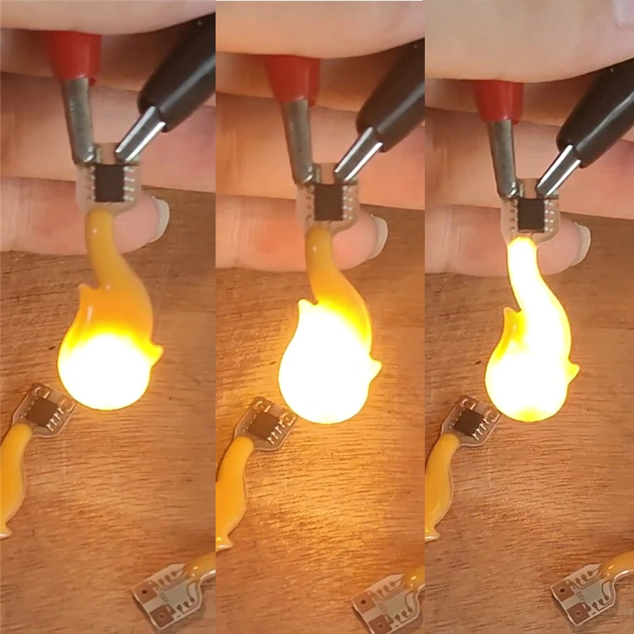 10PCS 5PCS 3V Led Flash Flame Candles Edison Bulb LED Filament 1800K COB Diode Birthday Party Decoration Light Bulb Accessories