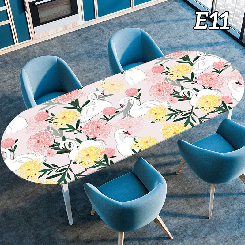 

Elastic Fitted Edged Tablecloth Waterproof Dining Tea Table Cloth Picnic Camping Outdoor Decor Flower Printed Tablecloth