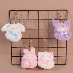 Sanrio Kuromi Cinnamoroll Wallet Hello Kitty My Melody Coin Purse Kawaii Pompom Purin Plush Bag Women Cute Girls Purse Children