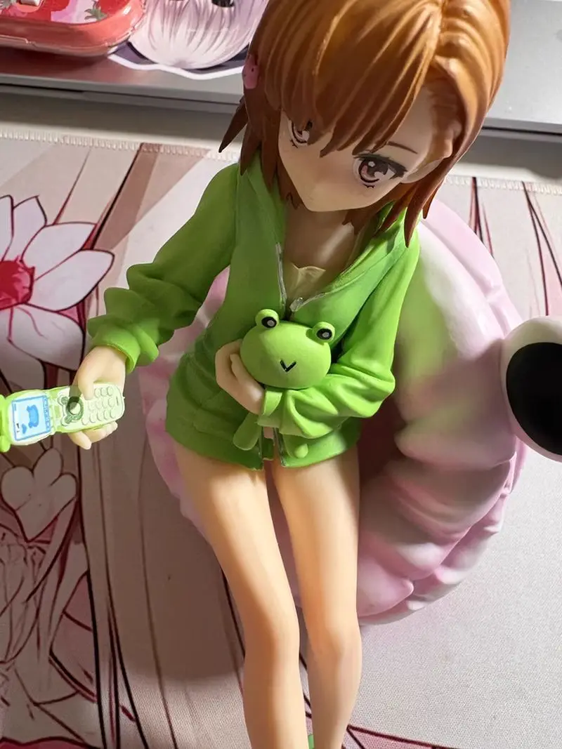 Mikoto Misaka Gamagucci Pajama Anime Figure A Certain Scientific Railgun A Certain Magical Index Desktop Decoration Collectible