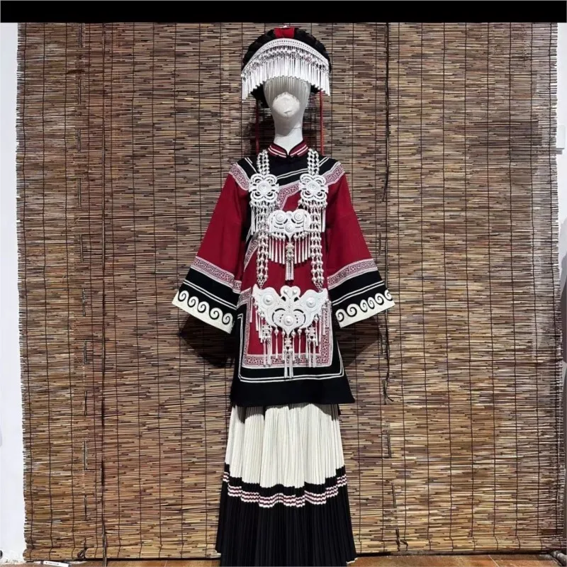 

The new red Torch Festival travel photography and photo shoot set featuring ethnic handicrafts