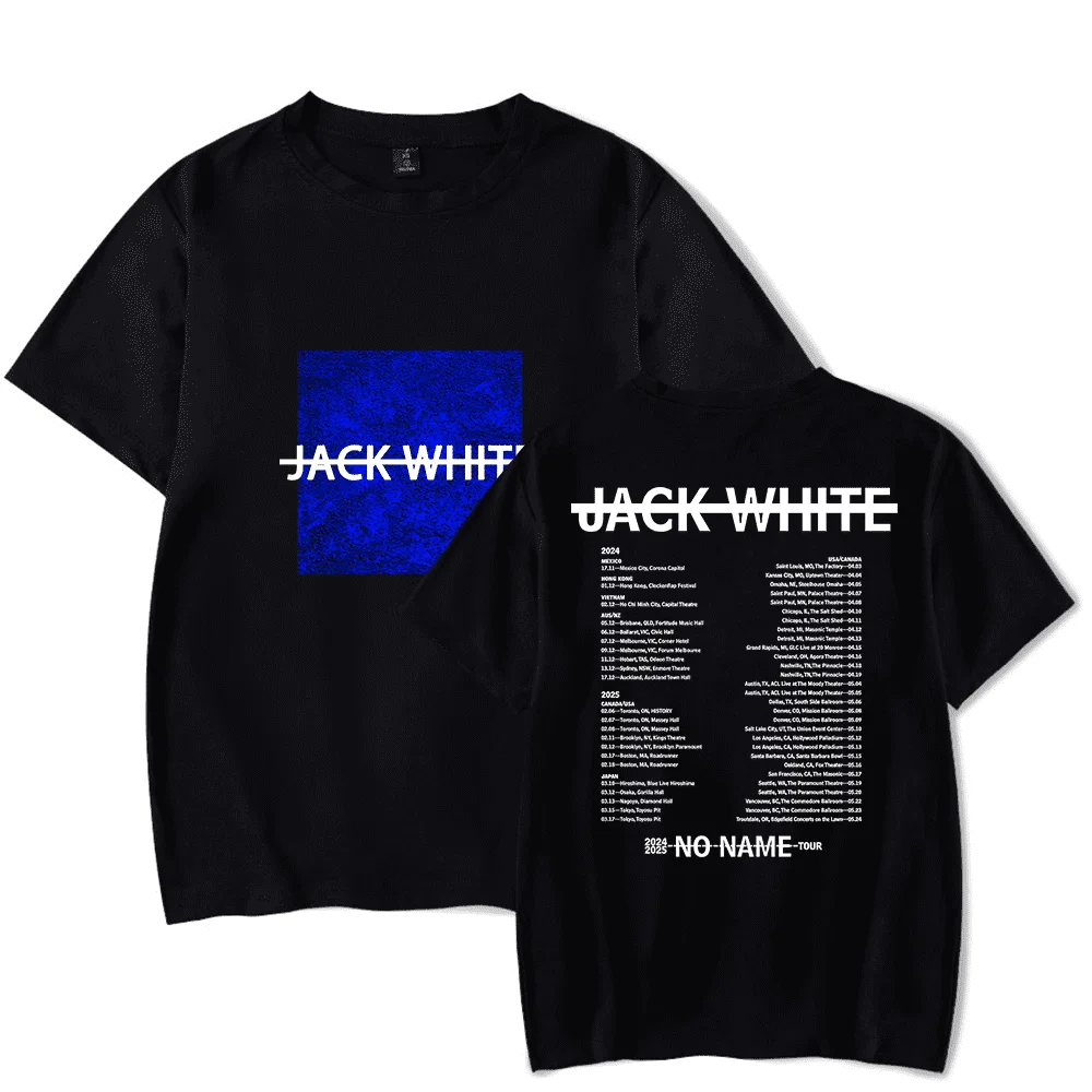 Jack White Merch T-Shirt for Men and Women No Name Tour 2025 Tee Short Sleeve Top T Shirts Crewneck