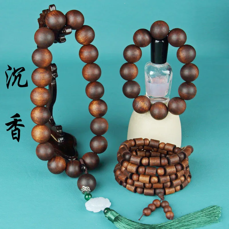 Black Chinaberry incense wood Buddha bead strings Buddha beads Black oil Brunei incense men and women models rosary strings