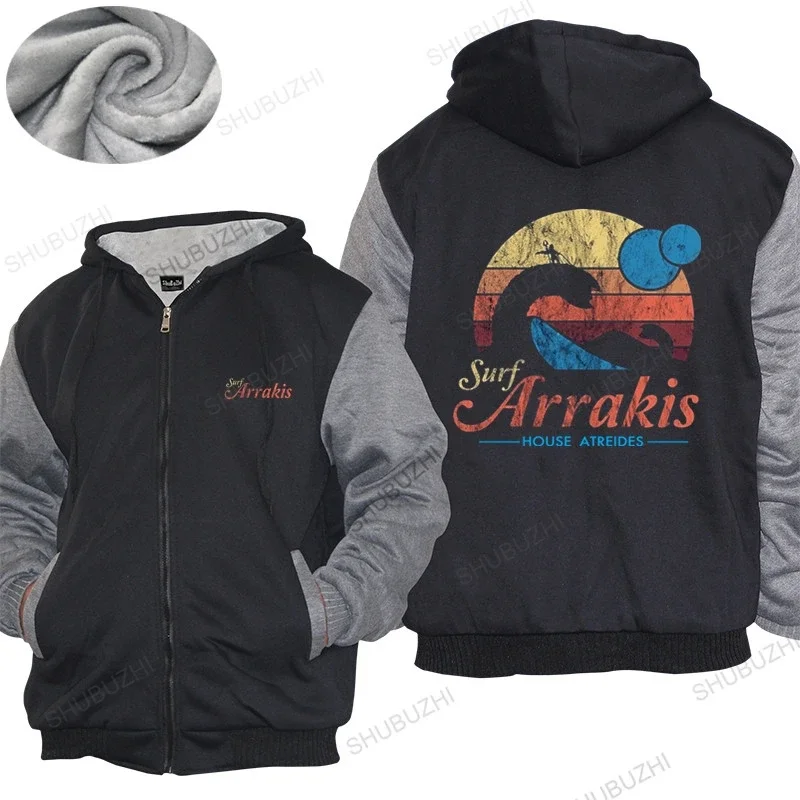 Mens hoodies Retro Visit Arrakis hoodies Surf House Atreides  Men Sci Fi Sandworm Fiction Top Homme shubuzhi thick hoody