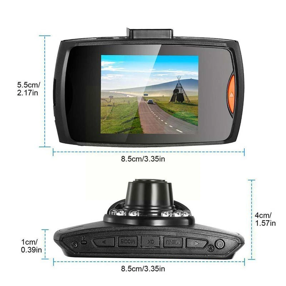 HD 1080P 360 Degree Dashcam G30 Car DVR Dash Cam Full Driving Recorder Cycle Recording Night Vision Wide Angle Video Camera