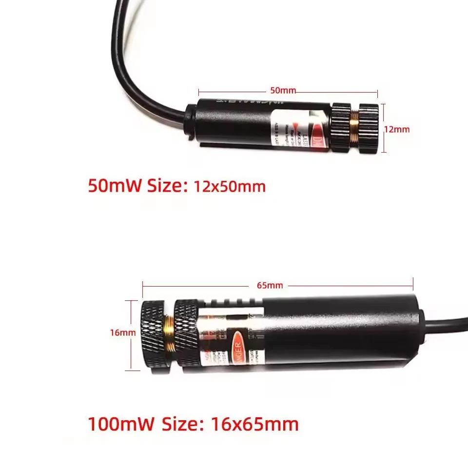 Green 50mW/100mW  532nm Dot/Line/Cross Laser Module 5V Adapter Holder Woodworking Positioning Locator