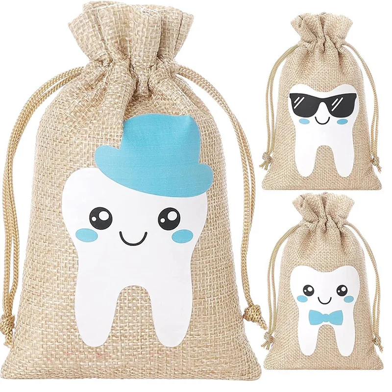 Tooth Fairy bags Keepsake kid boy girl birthday Christening baby shower gift kindergarten School Party Costume Cosplay favor