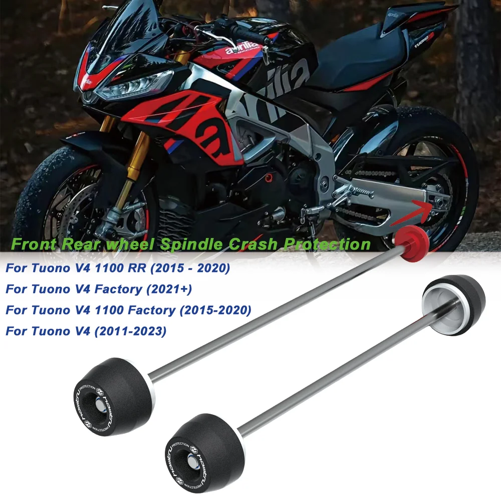 

Motorcycle Front Rear wheel Spindle Crash Protection For Aprilia Tuono V4 / Factory & Tuono V4 1100 RR / Factory 2011-2023