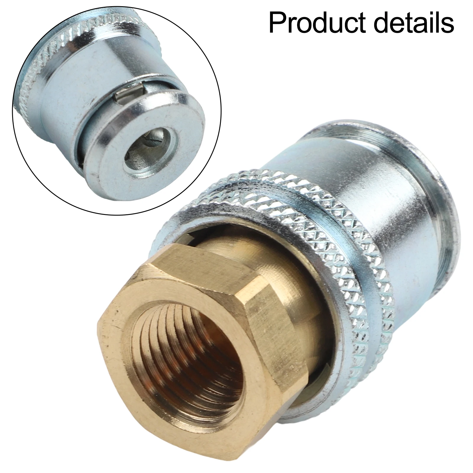 1/2Pcs Lock On Air Chucks 1/4 NPT Brass Large Bore Tire Inflator Connector For Truck RV Heavy Duty Valve