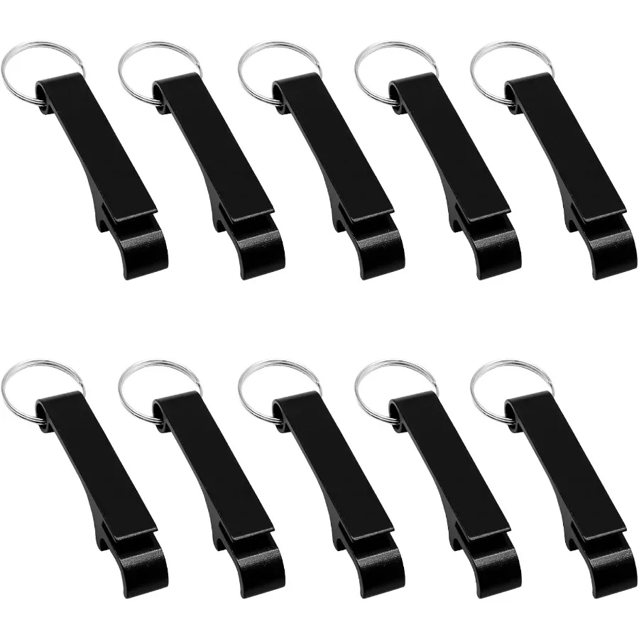

16Pcs Black Beer Bottle Openers Premium Metal Keychain Bottle Opener Bulk Soda Keyring Tool Persolized Gt Custom Accessories fo