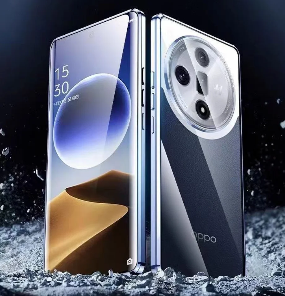 

For OPPO Find X7 Ultra Glass Phone case.New 360° Full Protection Magnetic Adsorption Find X7 phone sleeve cover bag
