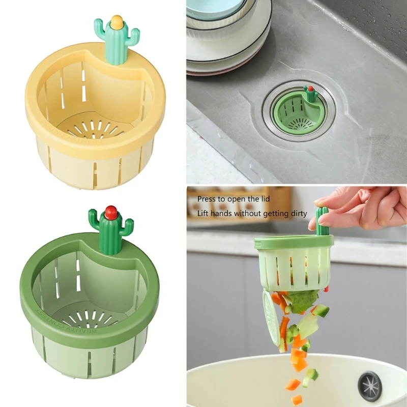 

Innovative Cactus Kitchen Sink Filter Easy Press Portable Sink Drain Multiple Use Cactus Sink Strainer Basket for Home Kitchen