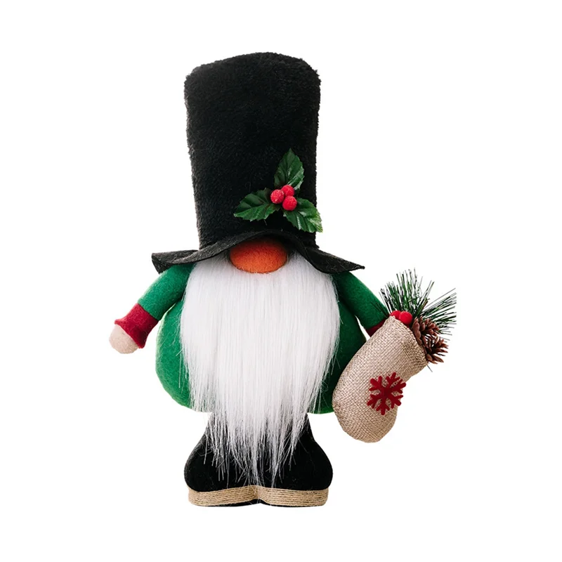 Christmas Ornament Plush Hat Standing Rudolph Doll Faceless Gnome Doll Christmas Decoration Supplies Snowman