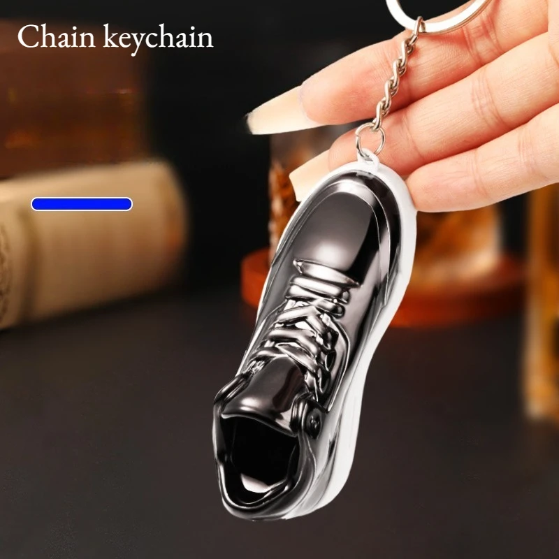 Innovative Personalized Basketball Shoe Keychain Lighter, Stylish Inflatable Windproof Jet Lighter Bag Hanging Ornament for Men