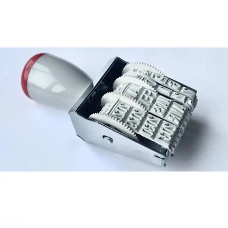 D08B Đa Năng Số Tem Có Thể Điều Chỉnh Số Tem Tiếng Anh/Tây Ban Nha/Pháp Ngày Tem Dễ Dàng Sử Dụng Mực Dater Tem