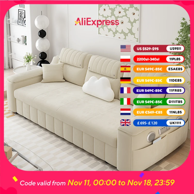 

Dual Use Sleep Sofas Bed Recliner Designer Nordic Floor Folding Sofa Lazy 3 Seater Divano Letto Pieghevole Living Room Furniture