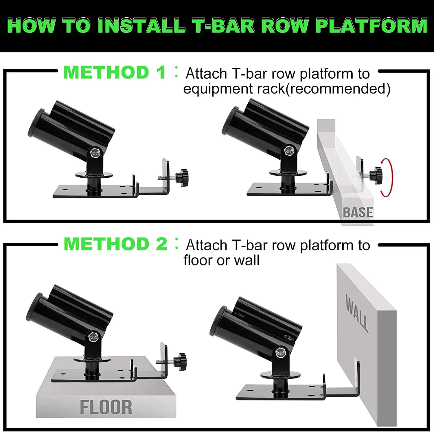 Fitness T-Bar 360° Swivel Insert Landmine Gym Plate Gantry Frame Barbell Attachment Home Deadlift Rowing Workout Equipment