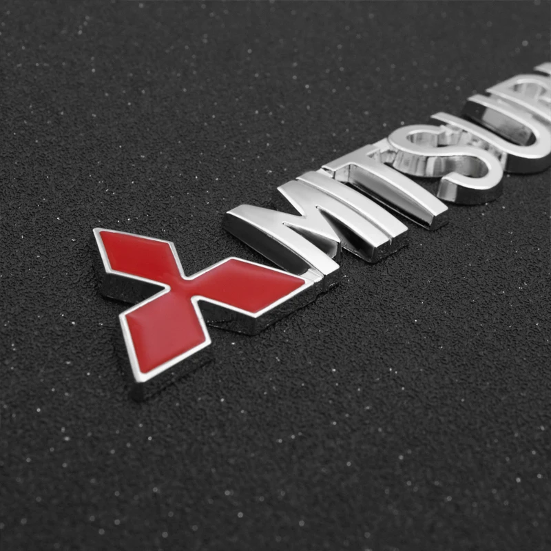 3D Aluminum Badge Car Styling Body Car Side Fender Decorative Sticker For MITSUBISHI Lancer EX Competition Outlander ASX