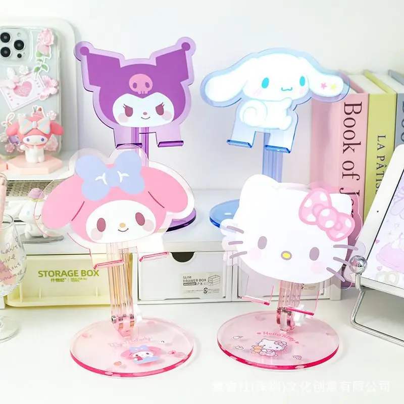 

Hello Kitty My Melody, New Cartoon Cute Multifunctional Acrylic Phone Holder, Portable and Adjustable Tablet Lazy Holder