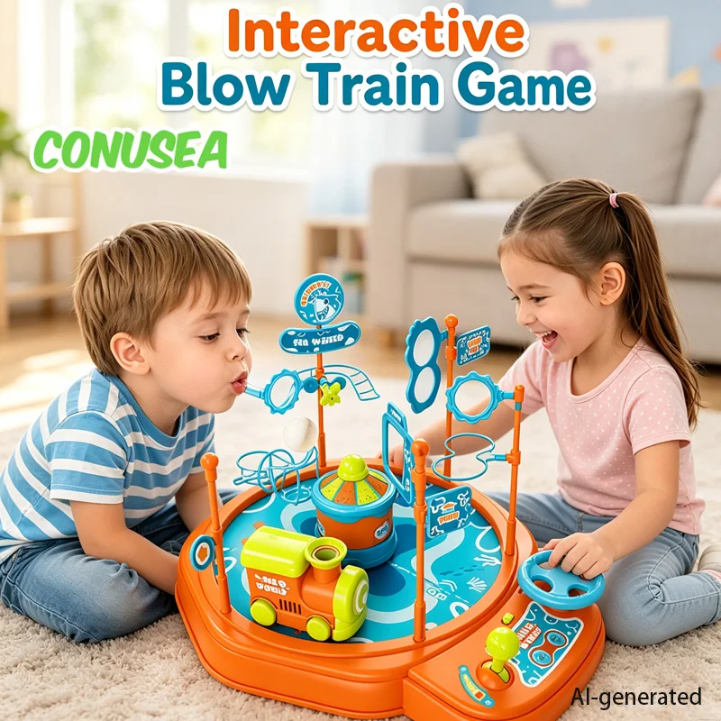 Children's Table Game Blow-up Train Interactive Tabletop Parent-child Interaction Games Child Educational Toys for 3 To 6 Years