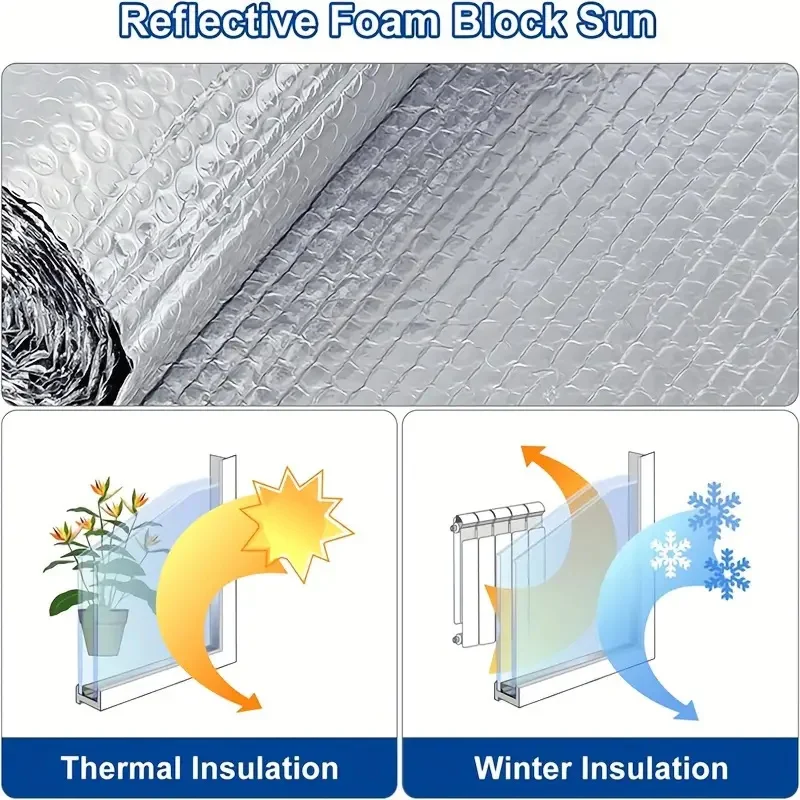 Summer Home Sunscreen Insulation Film, Roof and Window Insulation Material, Waterproof and Oil Resistant Aluminum Foil Material