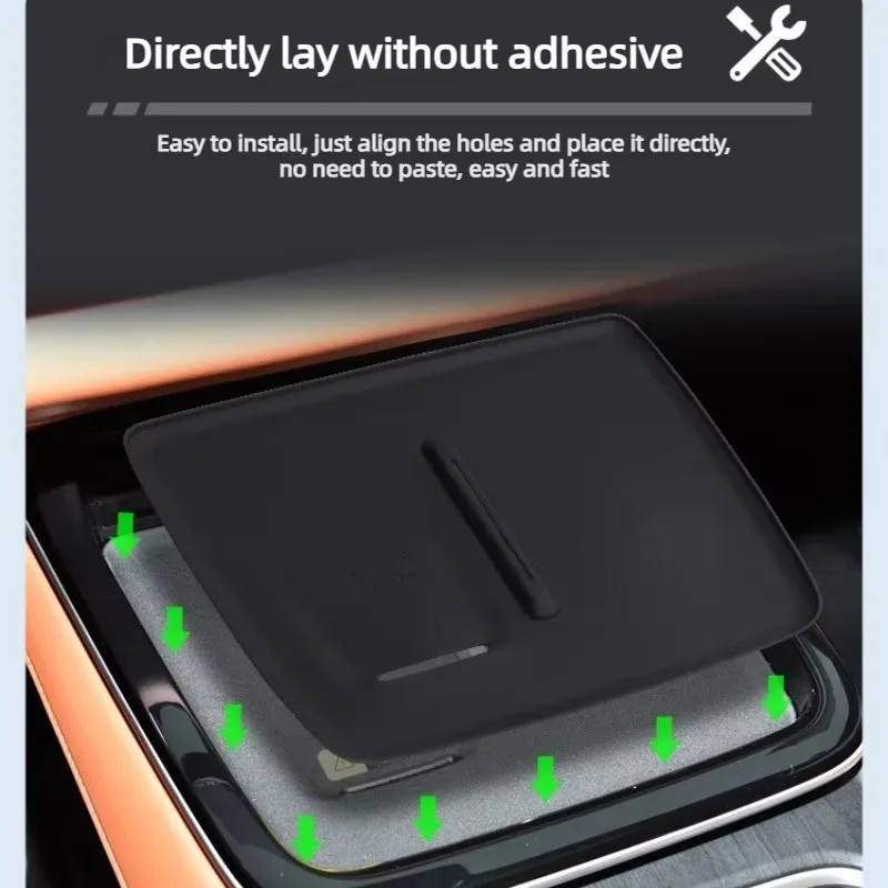 For Deepal S05 2024 2025 2026 Car Center Control Wireless Charging Silicone Panel Silicone Anti-slip Mat Interior Accessories