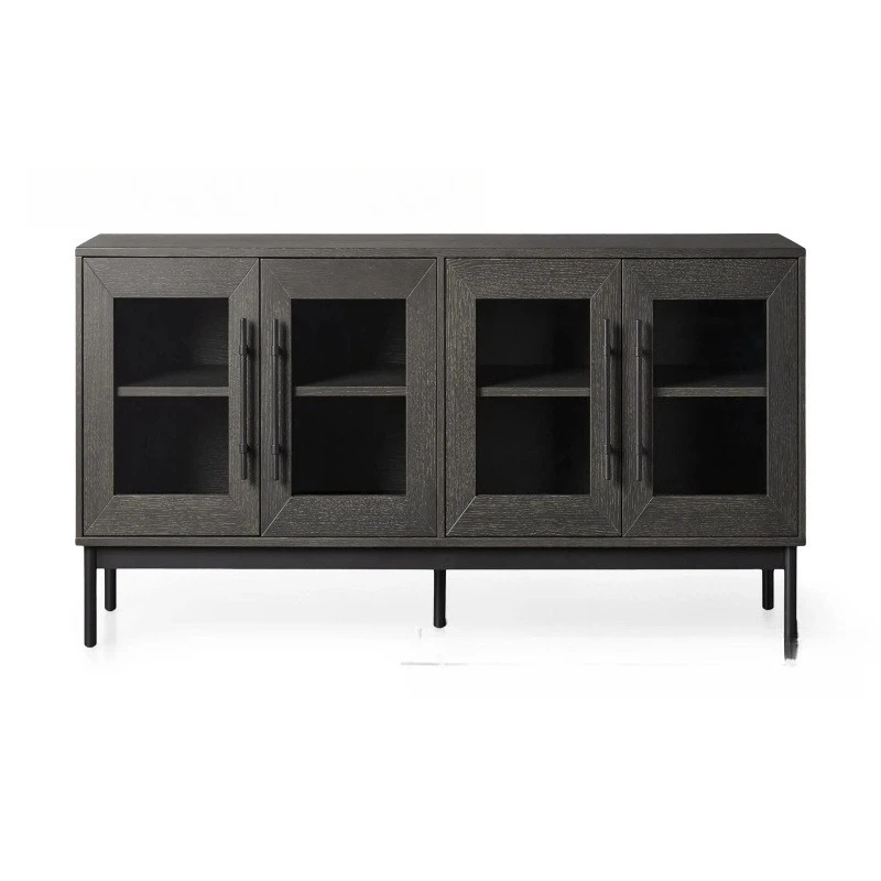 

Nordic simple furniture light luxury retro solid wood oak TV cabinet living room French storage cabinet storage