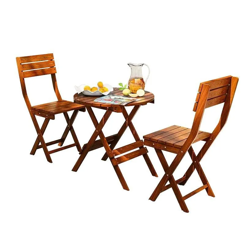 

Internet celebrity balcony small tea table outdoor foldable table and chairs courtyard casual tea table outdoor