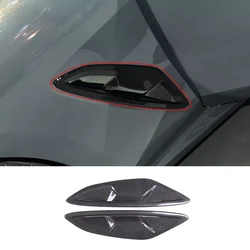 Real Carbon Fiber Car Side Fender Air Vent Panel Cover For BMW 8 Series 2019-22