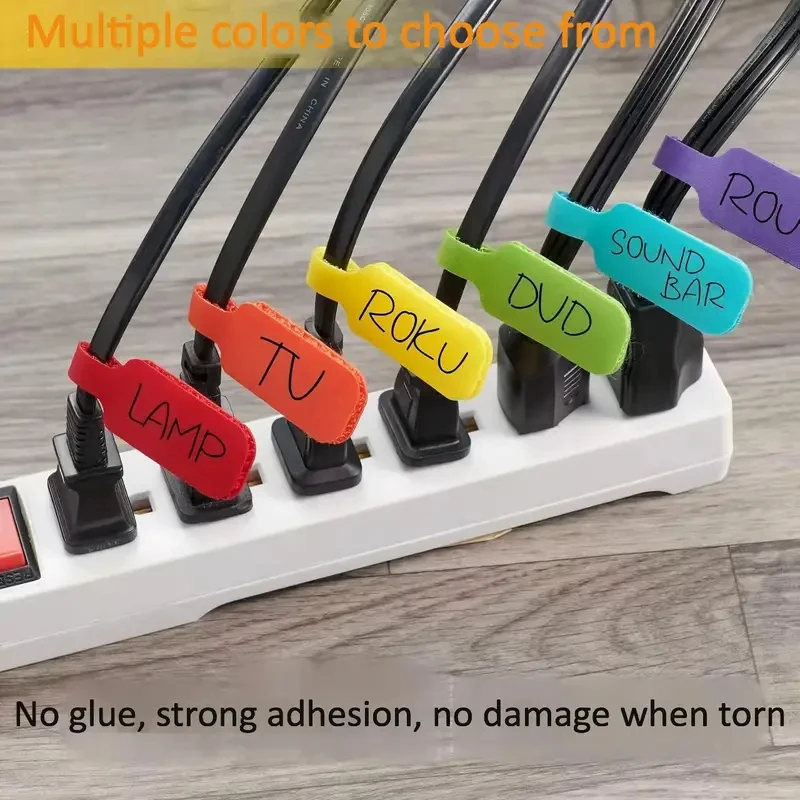 Colored Zip Ties Set for Cable Marking Organization And Identification Bright Design Writeable Cable Ties